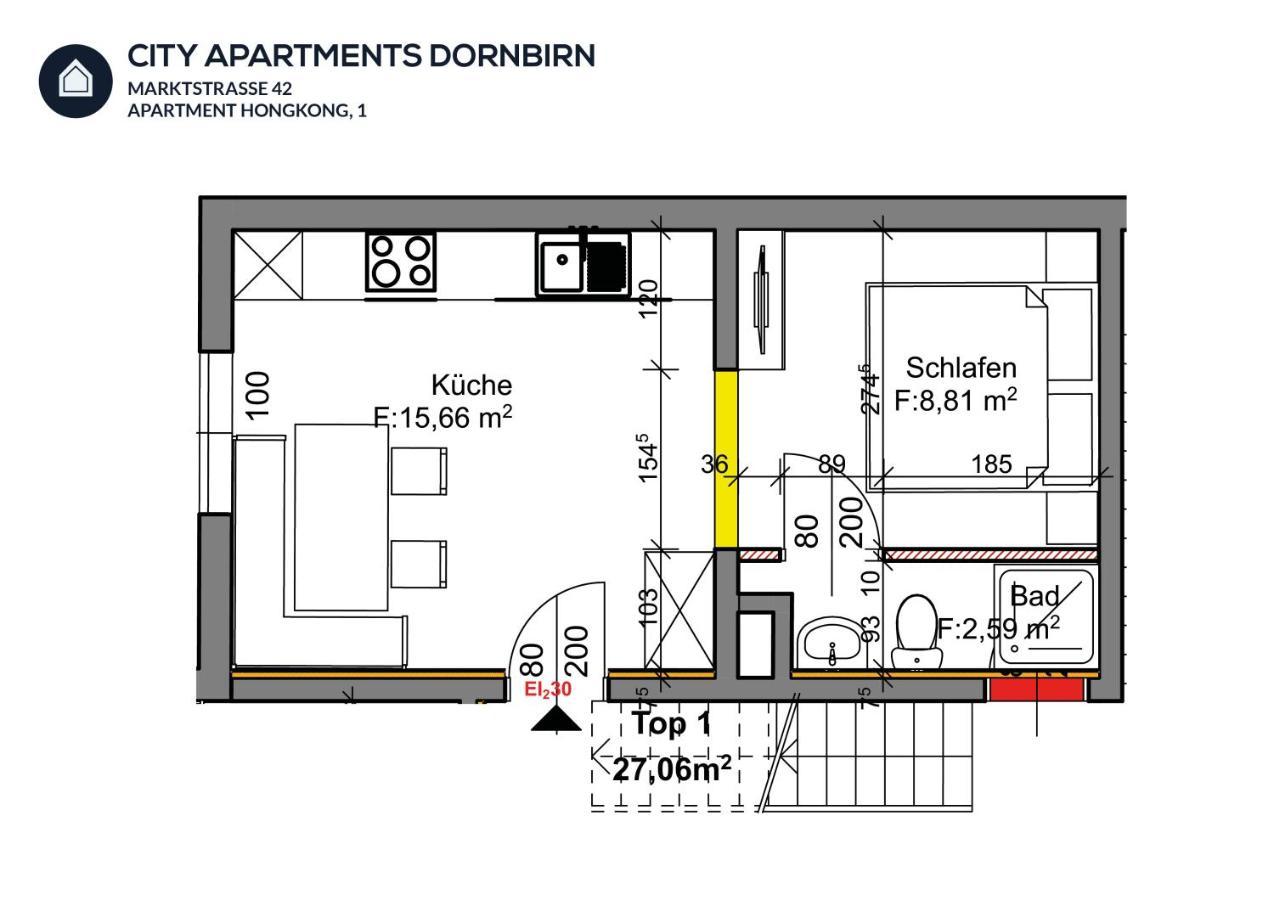 City Apartment Dornbirn, Hongkong 1 Екстериор снимка